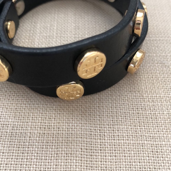 Tory Burch, Black & Gold, double wrap bracelet - Picture 2 of 5